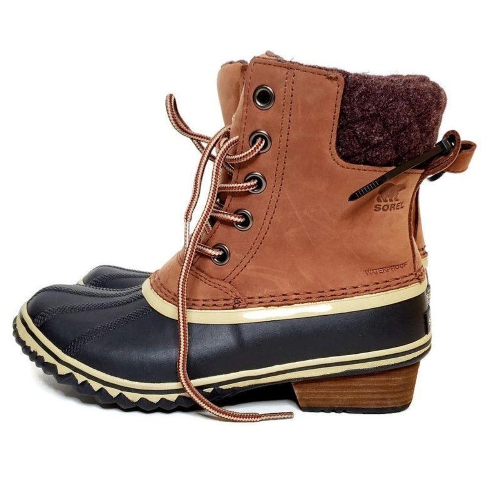 Sorel Women’s Slimpack Lace Brown Boots Size 7.5